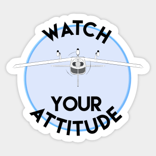 Watch Your Attitude - Inverted Piper Cherokee Sticker